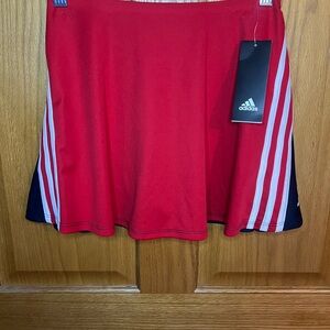 👧 NWT Girls LG Adidas Red and Navy Skort ADORABLE